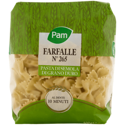 PAM Farfalle N° 265 Pasta di Semola di Grano Duro 500 g – immagine 9