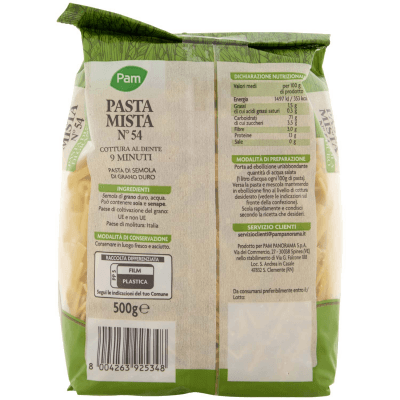 PAM Pasta Mista N° 54 Pasta di Semola di Grano Duro 500 g – immagine 11