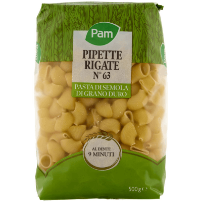 PAM Pipette Rigate N° 63 Pasta di Semola di Grano Duro 500 g – immagine 9