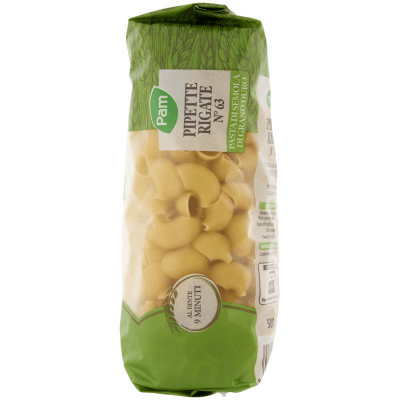PAM Pipette Rigate N° 63 Pasta di Semola di Grano Duro 500 g – immagine 12