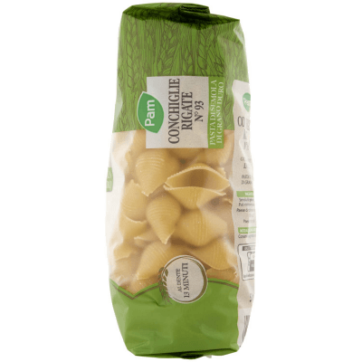 PAM Conchiglie Rigate N° 93 Pasta di Semola di Grano Duro 500 g – immagine 12
