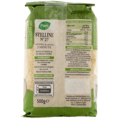 PAM Stelline N° 27 Pasta di Semola di Grano Duro 500 g – immagine 11
