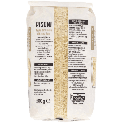 TESORI DELL'ARCA Pasta di Semola di Grano Duro Risoni 500 g – immagine 11