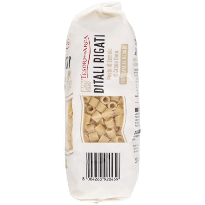 TESORI DELL'ARCA Pasta di Semola di Grano Duro Ditali Rigati 500 g – immagine 12