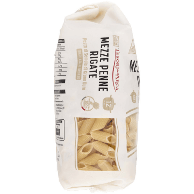TESORI DELL'ARCA Pasta di Semola di Grano Duro Mezze Penne Rigate 500 g – immagine 10
