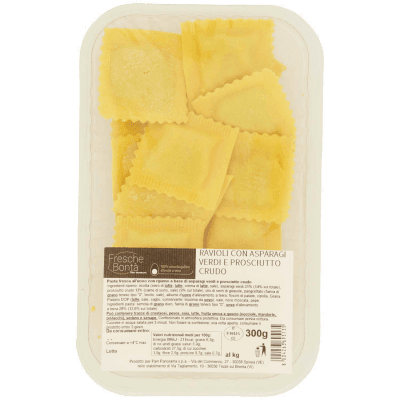 FRESCHE BONTÀ Ravioli con Asparagi Verdi e Prosciutto Crudo 300 g – immagine 9