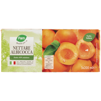 PAM PANORAMA Succo e Polpa di Albicocca 600 ml (200ml x 3) – immagine 9