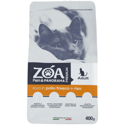ZOA PREMIUM Adult hairball ricco in pollo fresco e riso 400 g – immagine 9