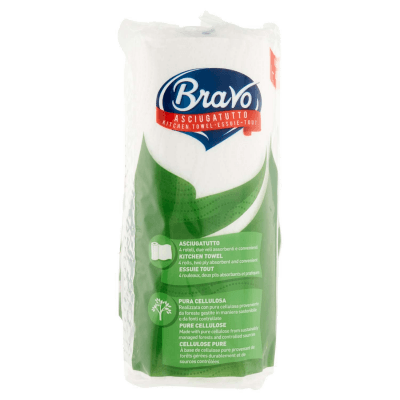 Asciugatutto 4 rotoli 2 veli pura cellulosa 100% bianco – immagine 10