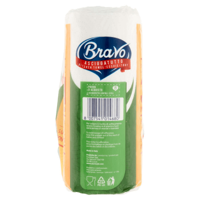 Asciugatutto 4 rotoli 2 veli pura cellulosa 100% bianco – immagine 12