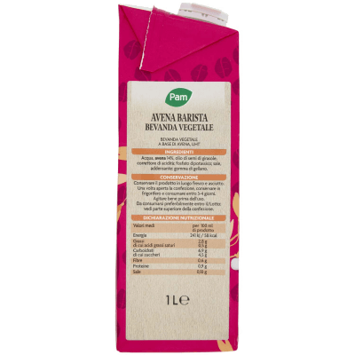 PAM Avena Barista Bevanda Vegetale 1 L – immagine 10
