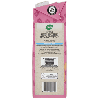 PAM Avena Senza Zuccheri Bevanda Vegetale 1 L – immagine 12