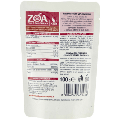 ZOA Adult Bocconcini in Salsa con Agnello 100 g – immagine 11