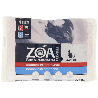 ZOA PREMIUM Adult bocconcini 2 con manzo 2 con tonno 4 x 100 g – immagine 9