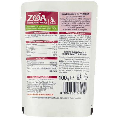 ZOA Adult Bocconcini in Salsa con Coniglio 100 g – immagine 11