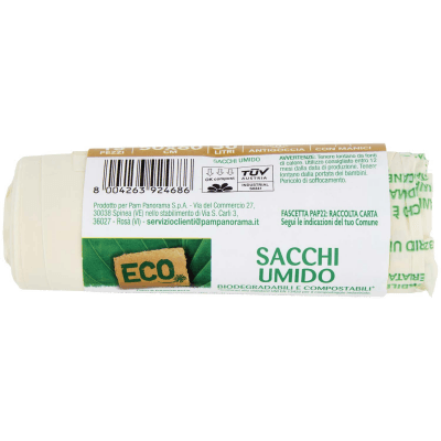 ECO Sacchi Umido Biodegradabili e Compostabili* 50 x 60 cm 30 Litri 15 pz – immagine 14