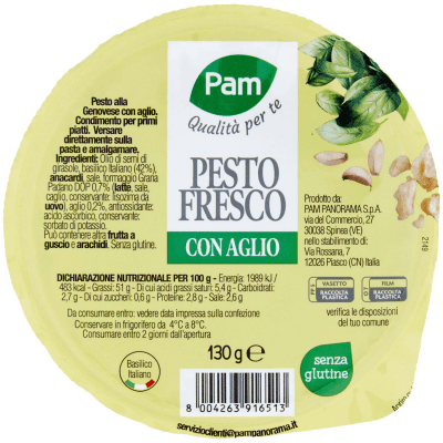 PAM Qualità per te Pesto Fresco con Aglio 130 g – immagine 9