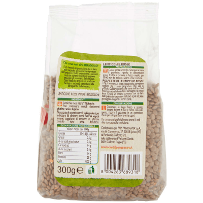 BIO Lenticchie rosse intere Biologiche 300 g – immagine 11