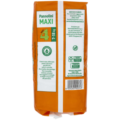 PAM PANORAMA Linea Baby Pannolini Maxi Taglia 4 7-18 Kg 18 pz – immagine 10