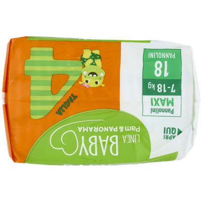 PAM PANORAMA Linea Baby Pannolini Maxi Taglia 4 7-18 Kg 18 pz – immagine 13