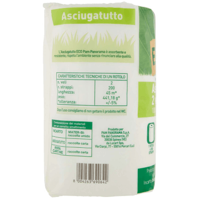ECO Asciugatutto 2 veli 100% carta riciclata 1 rotolo – immagine 10