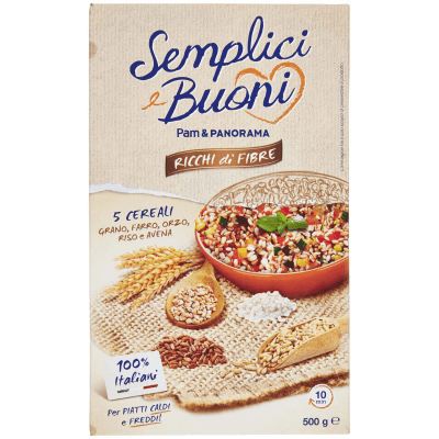 SEMPLICI E BUONI Ricchi di Fibre 5 cereali Grano, Farro, Orzo, Riso e Avena 500 g – immagine 9