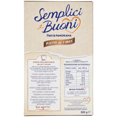 SEMPLICI E BUONI Ricchi di Fibre 5 cereali Grano, Farro, Orzo, Riso e Avena 500 g – immagine 11