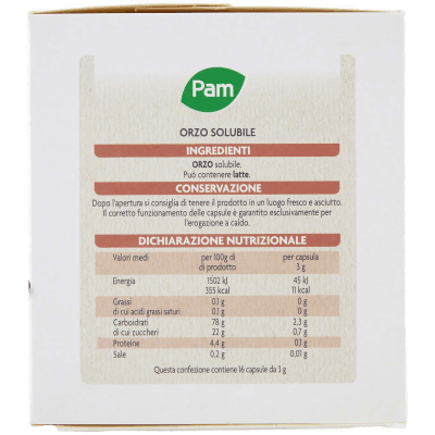 PAM Caffè Capsule Orzo Intenso Compatibili Nescafè* Dolce Gusto* 48g (16x3g) – immagine 12