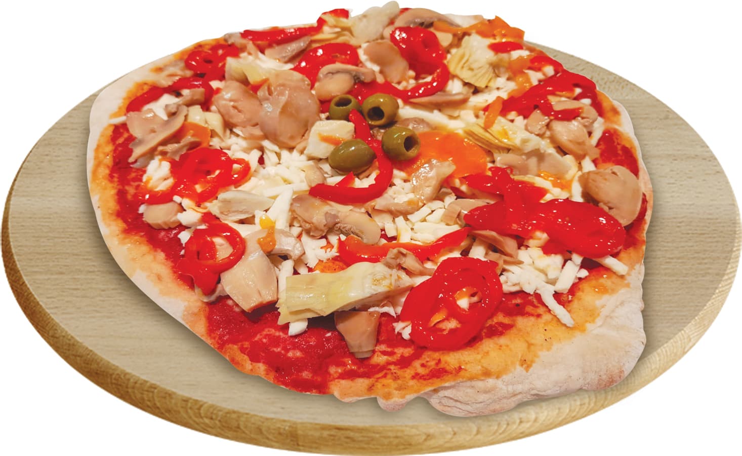 Pizza vegetariana autoproduzione 400 g – immagine 1