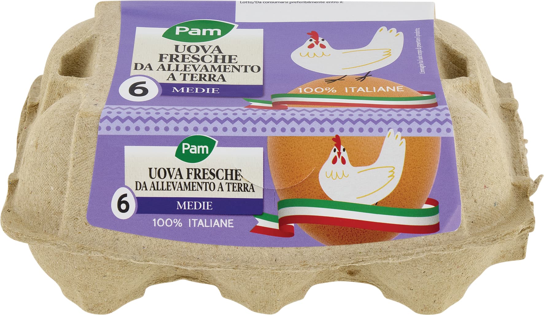 PAM PANORAMA 6 Uova fresche Medie da Allevamento a Terra – immagine 1