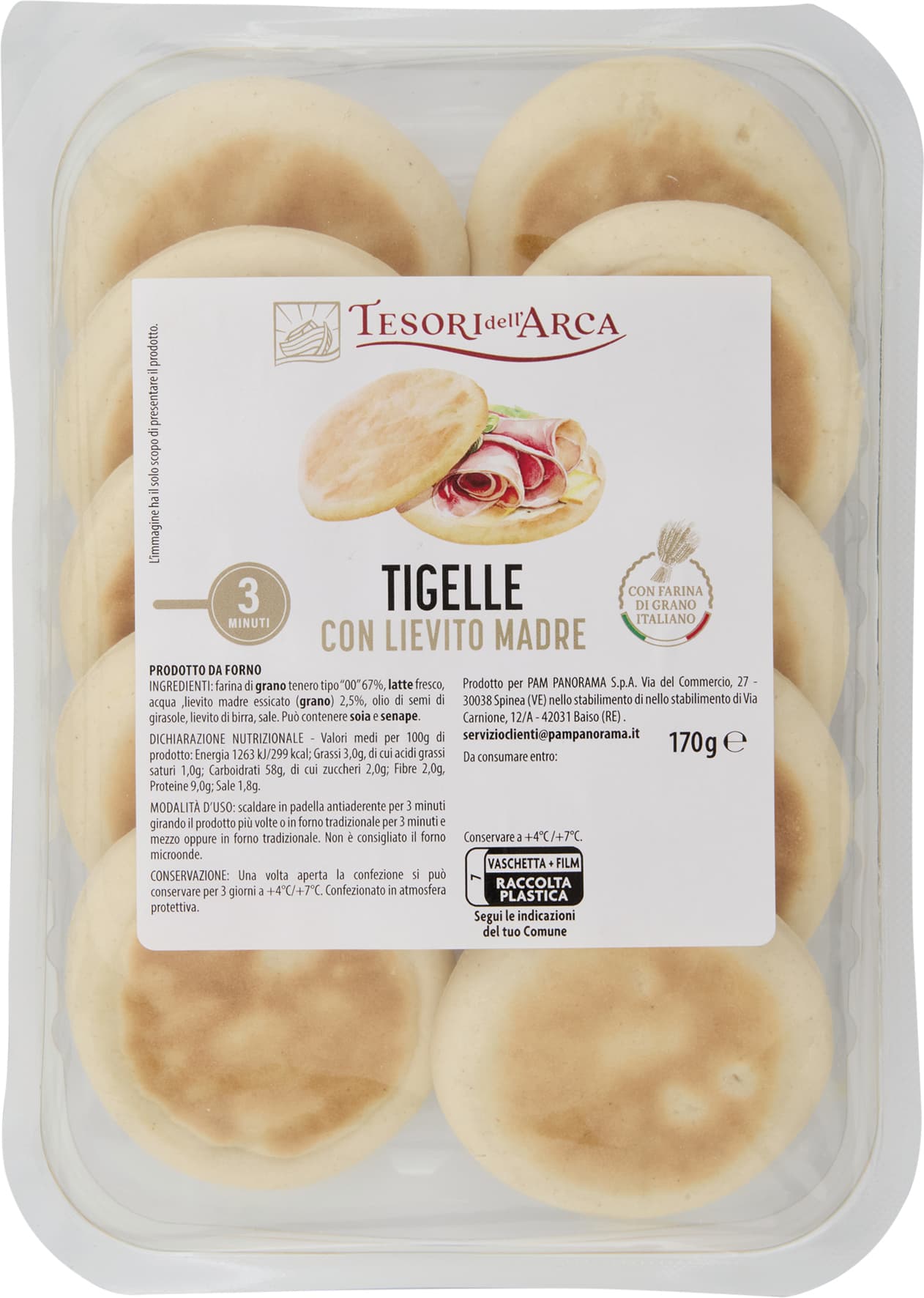 TESORI DELL'ARCA Tigelle con Lievito Madre 170 g – immagine 1
