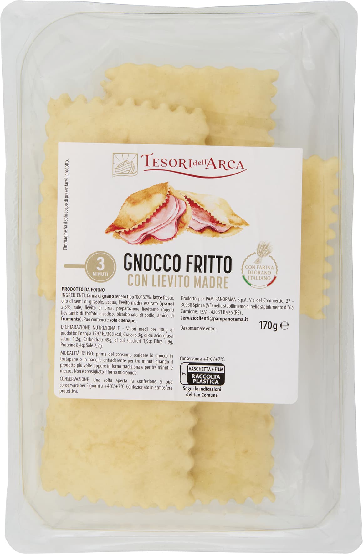 TESORI DELL'ARCA Gnocco Fritto con Lievito Madre 170 g – immagine 1