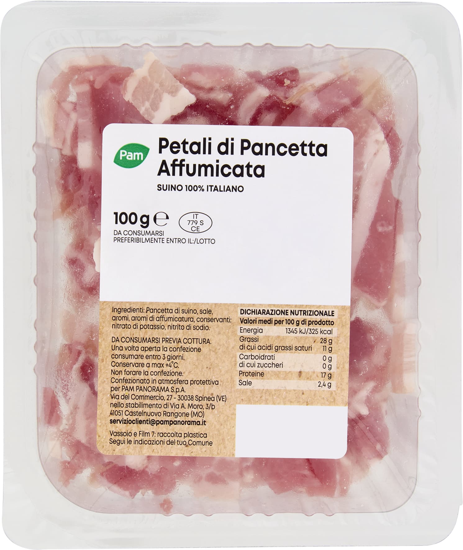 PAM Petali di Pancetta Affumicata 100 g – immagine 1