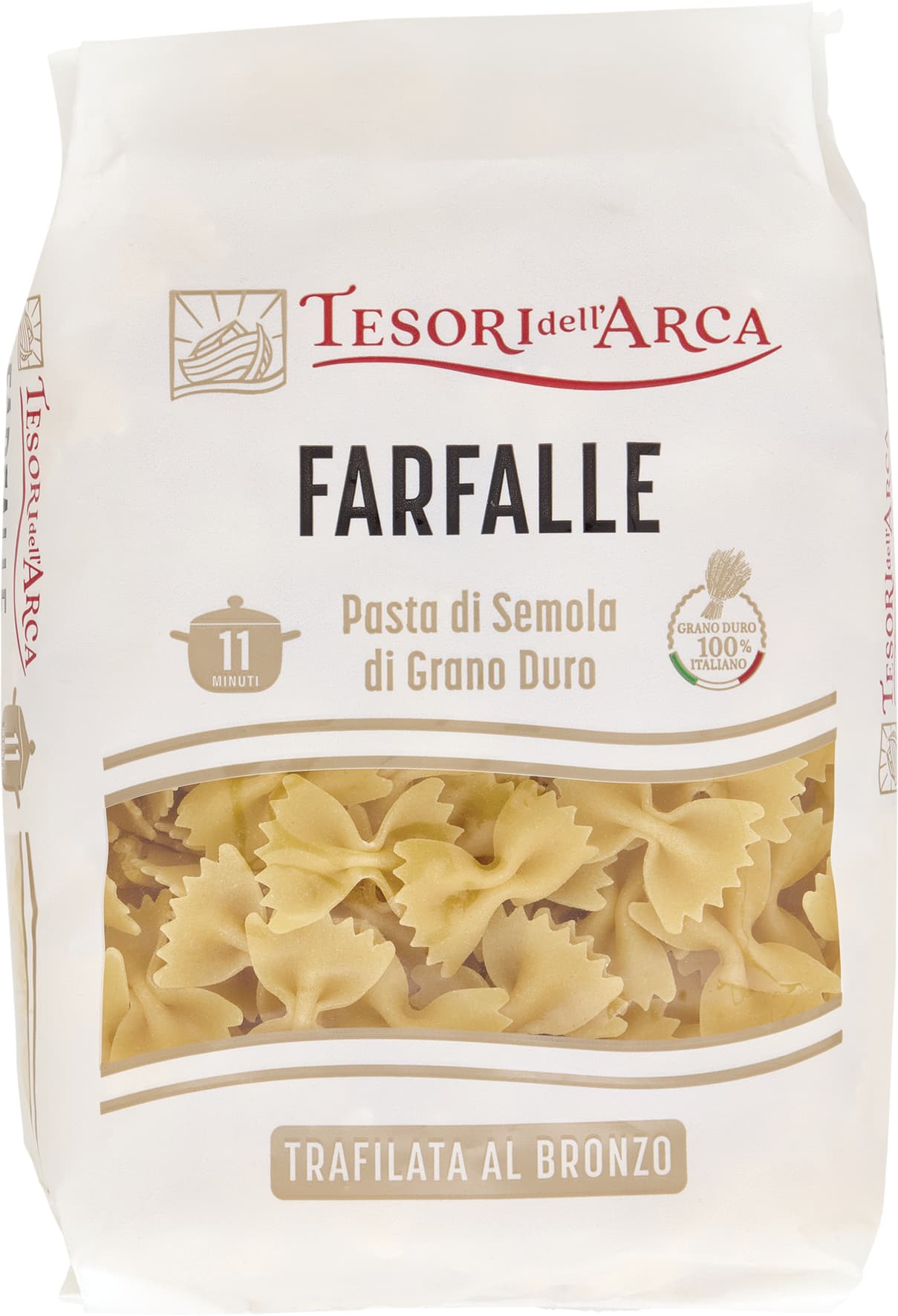 TESORI DELL'ARCA Pasta di Semola di Grano Duro Farfalle 500 g – immagine 1