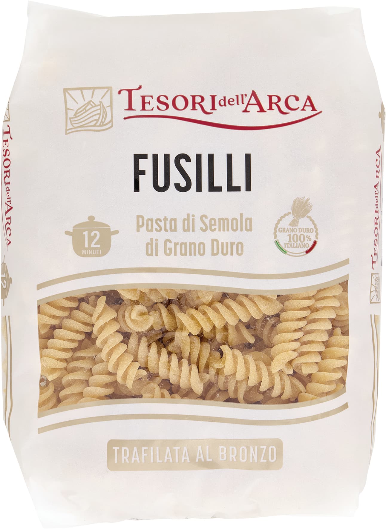 TESORI DELL'ARCA Pasta di Semola di Grano Duro Fusilli 500 g – immagine 1
