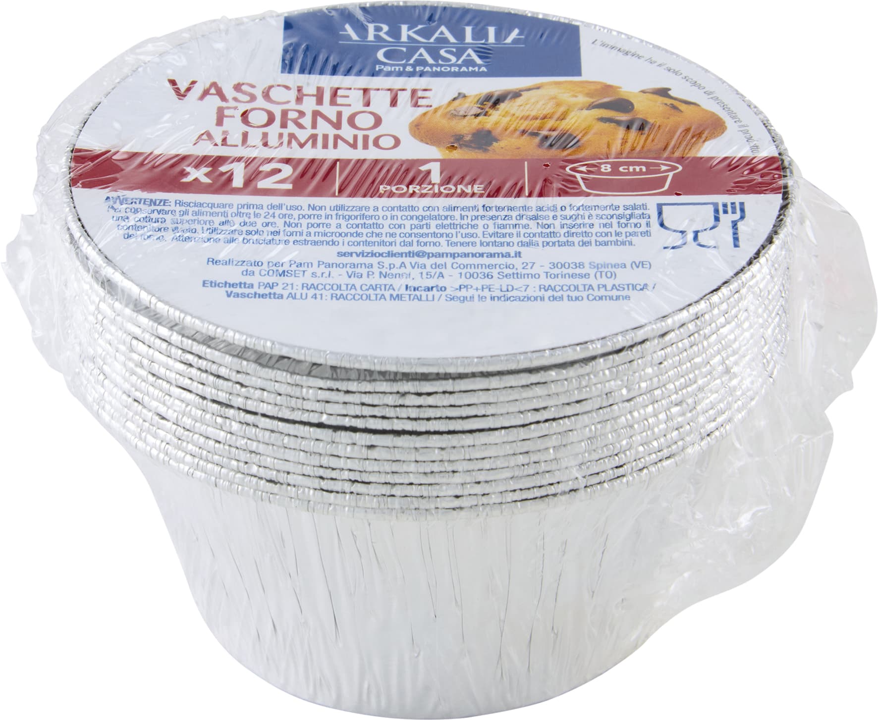 ARKALIA CASA Vaschette Forno Alluminio 8 cm 1 Porzione 12 pz – immagine 1