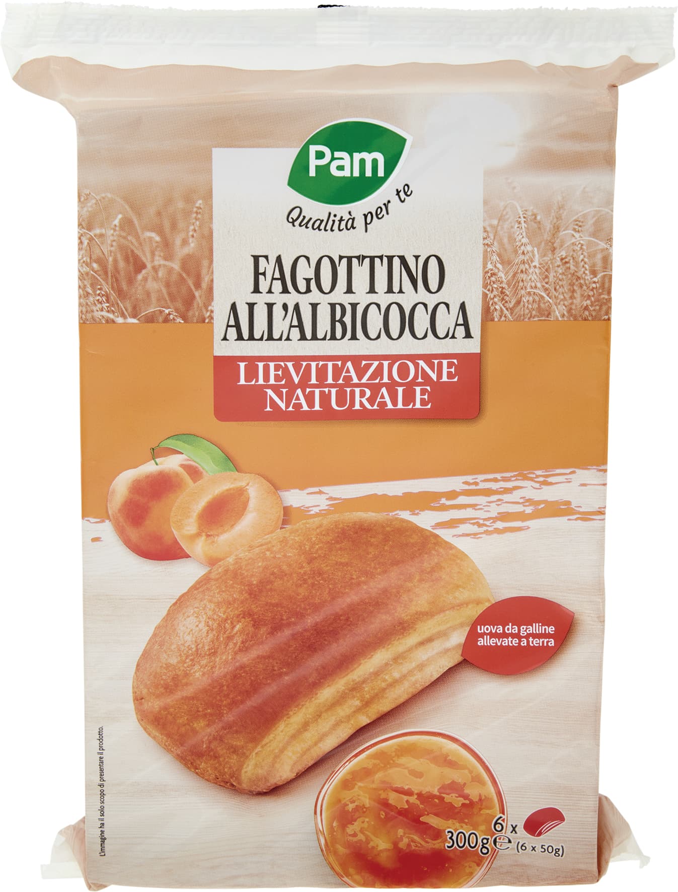 PAM PANORAMA Fagottino con farcitura all'albicocca 300g (50g x 6) – immagine 1