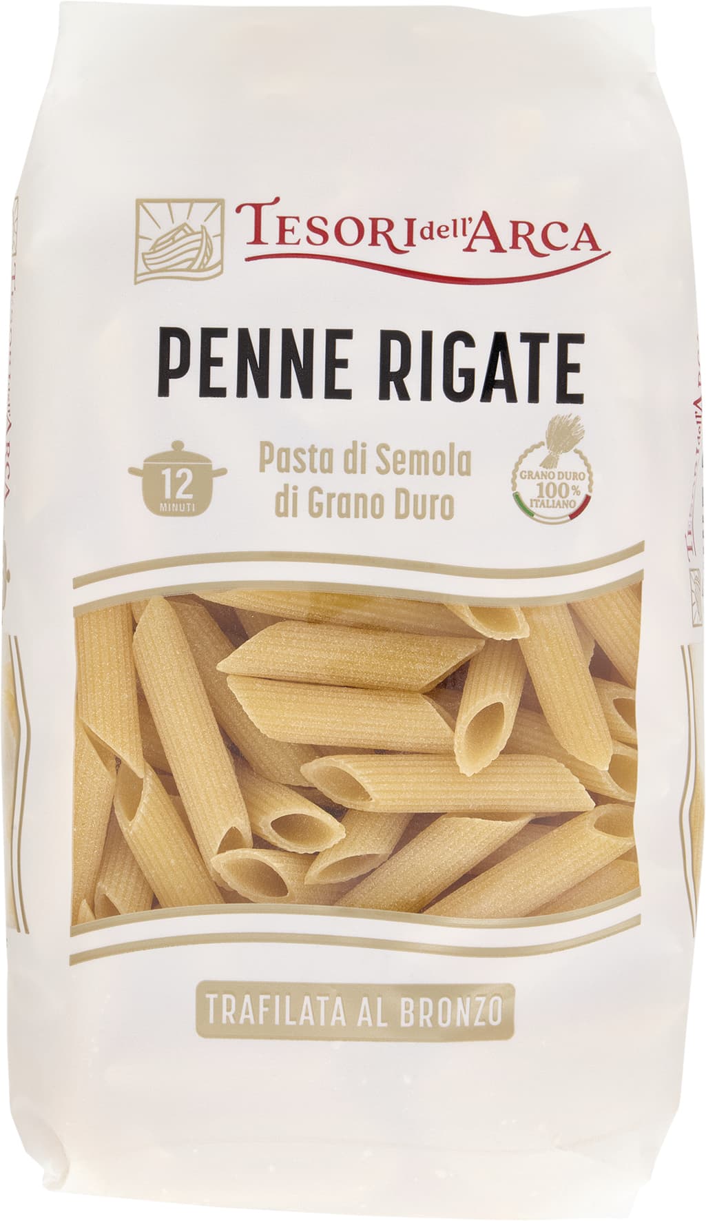 TESORI DELL'ARCA Pasta di Semola di Grano Duro Penne Rigate 500 g – immagine 1