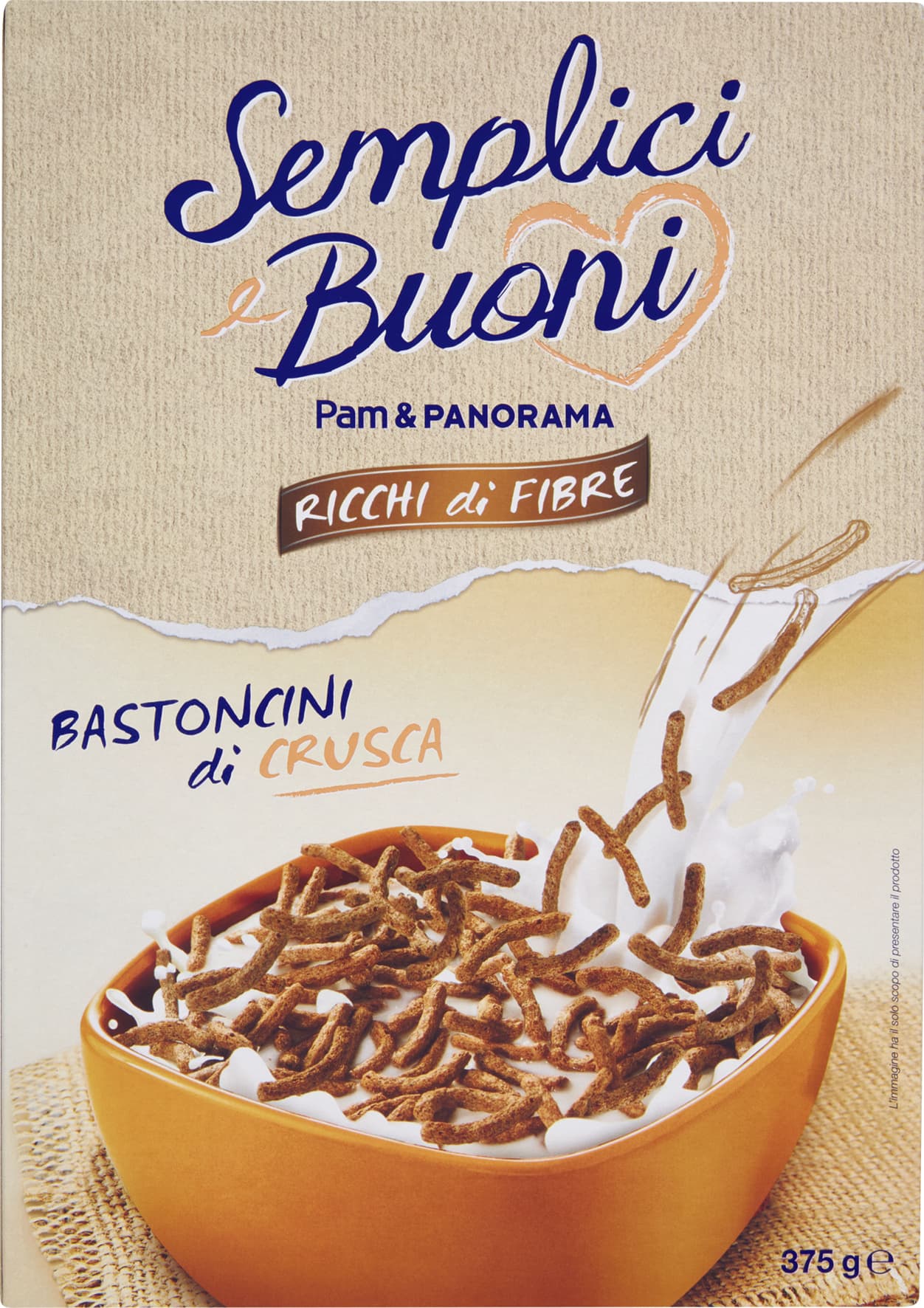 SEMPLICI E BUONI Ricchi di Fibre Bastoncini di Crusca 375 g – immagine 1