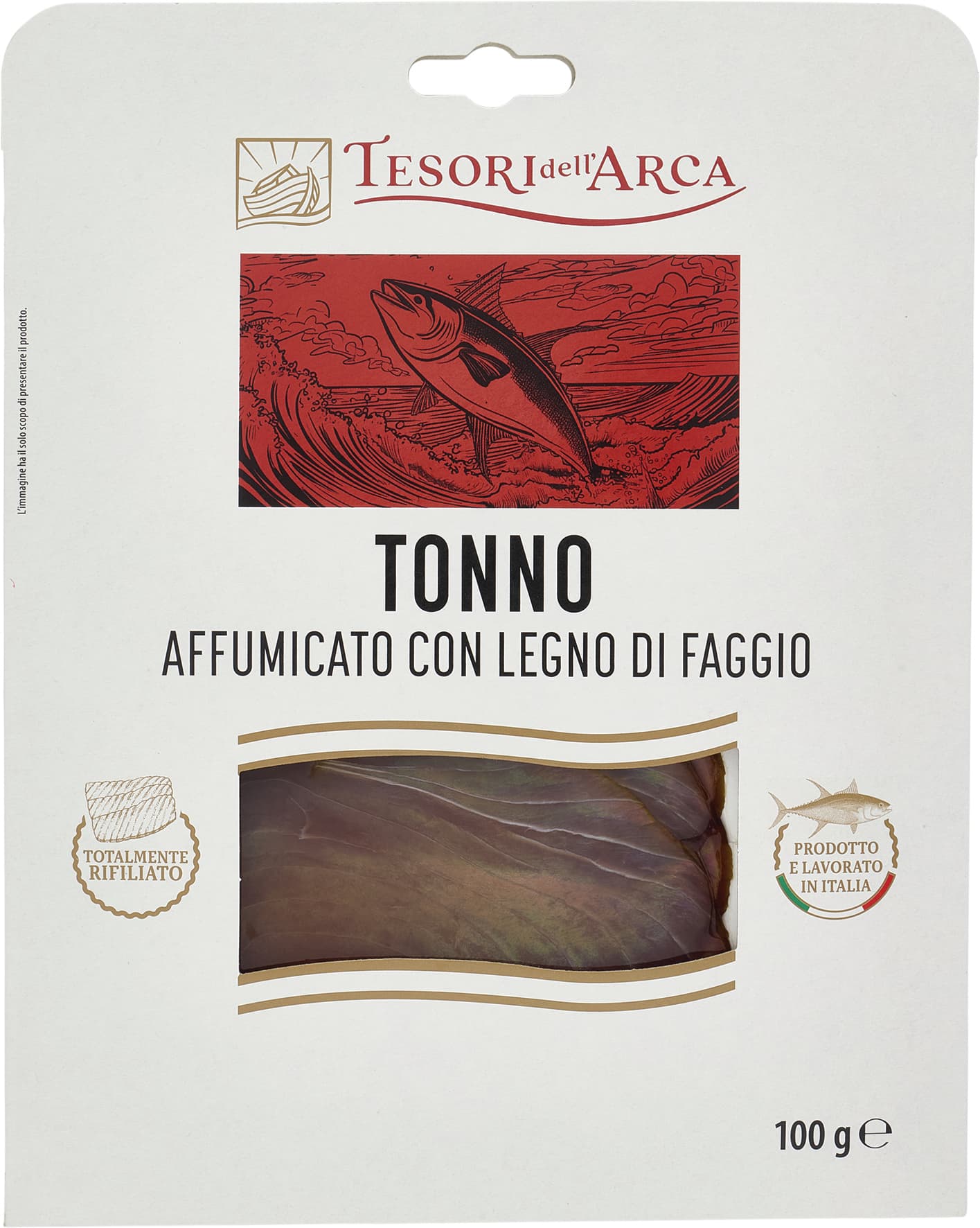 TESORI DELL'ARCA Tonno Affumicato con Legno di Faggio 100 g – immagine 1