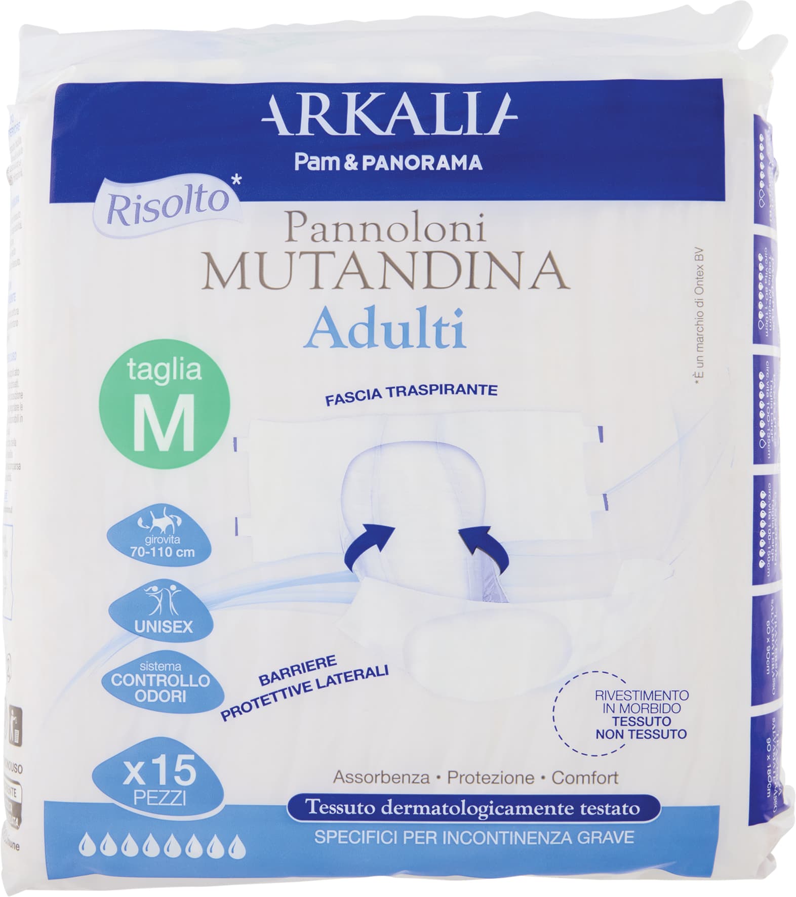 ARKALIA Pannoloni Mutandina Adulti taglia M 15 pz – immagine 1