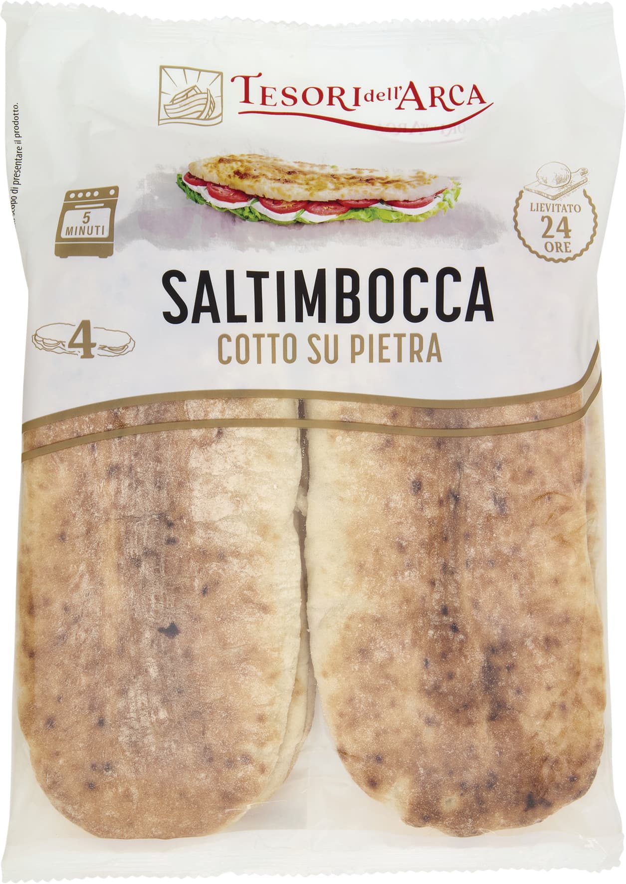 TESORI DELL'ARCA Saltimbocca Cotto su Pietra 4 x 125 g – immagine 1