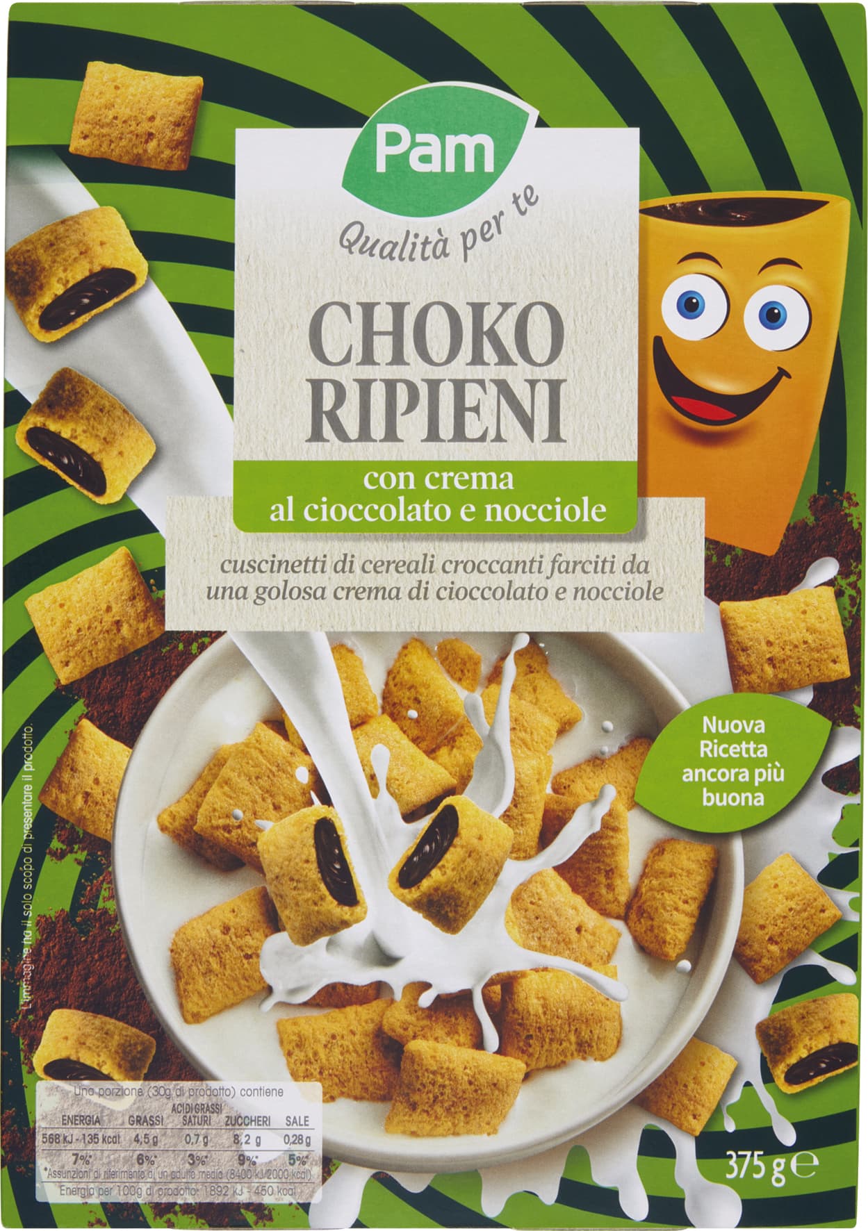 PAM Qualità per te Choko Ripieni con crema al cioccolato e nocciole 375 g – immagine 1