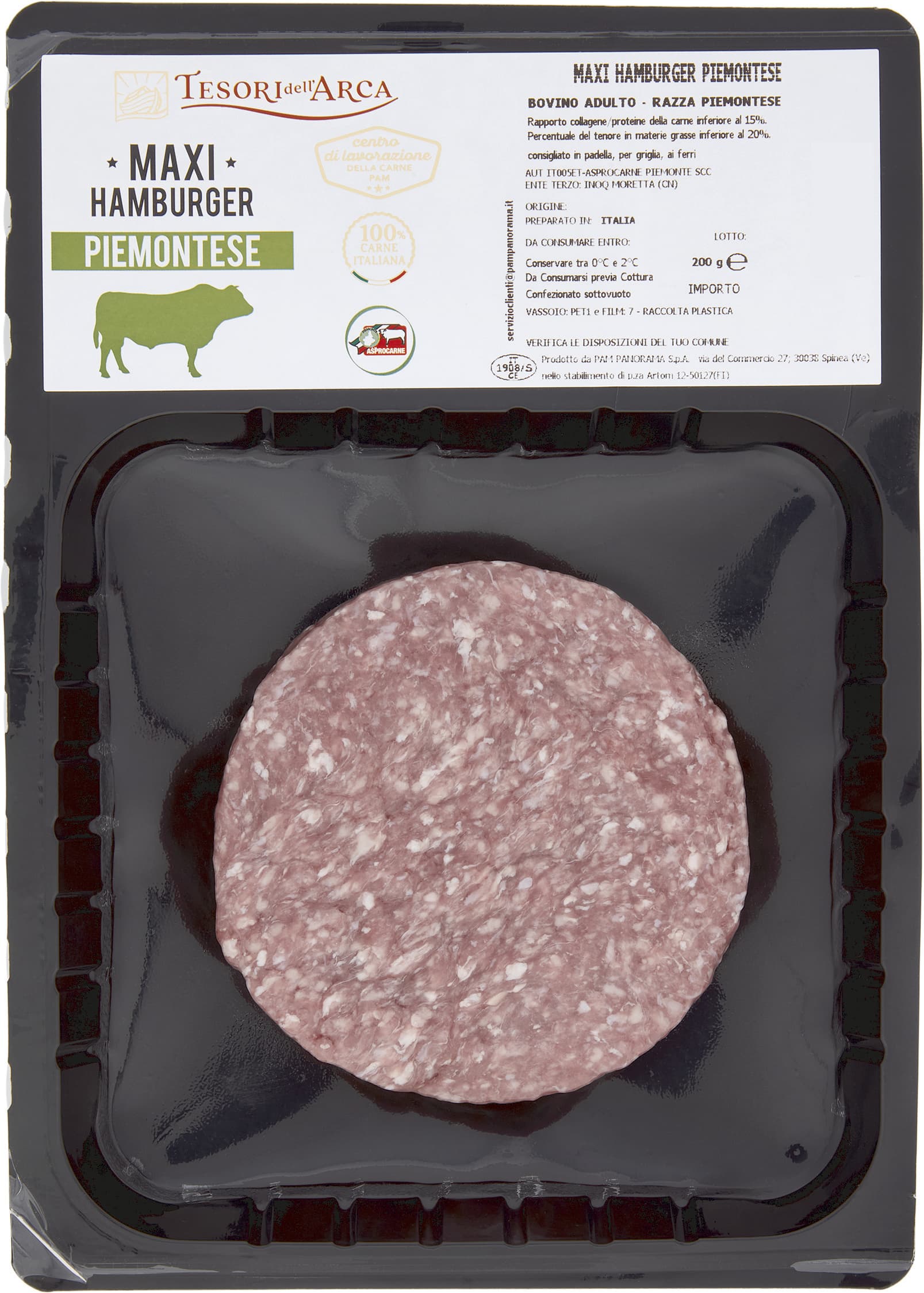 Tesori dell'Arca Maxi Hamburger Piemontese 200 g – immagine 1