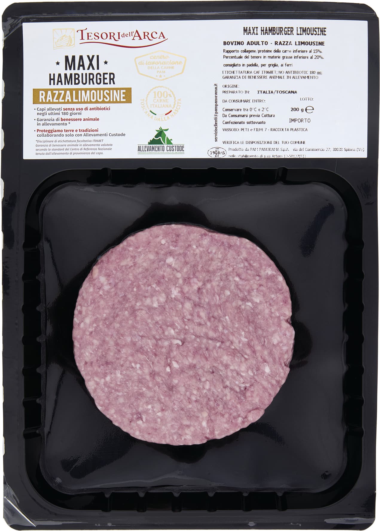 TESORI DELL'ARCA Maxi Hamburger Razza Limousine 200 g – immagine 1