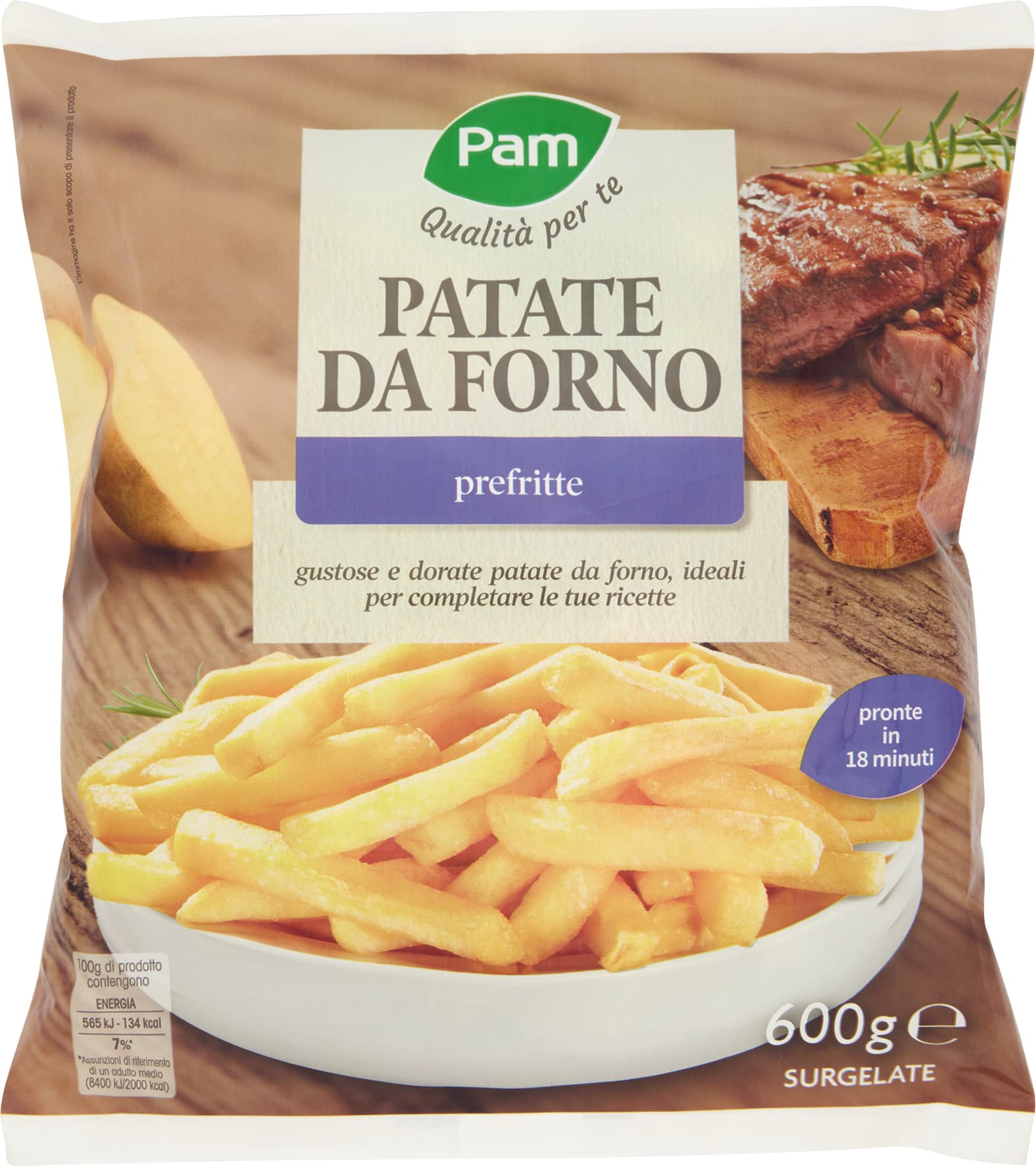 PAM PANORAMA Patate da Forno surgelate 600 g – immagine 1