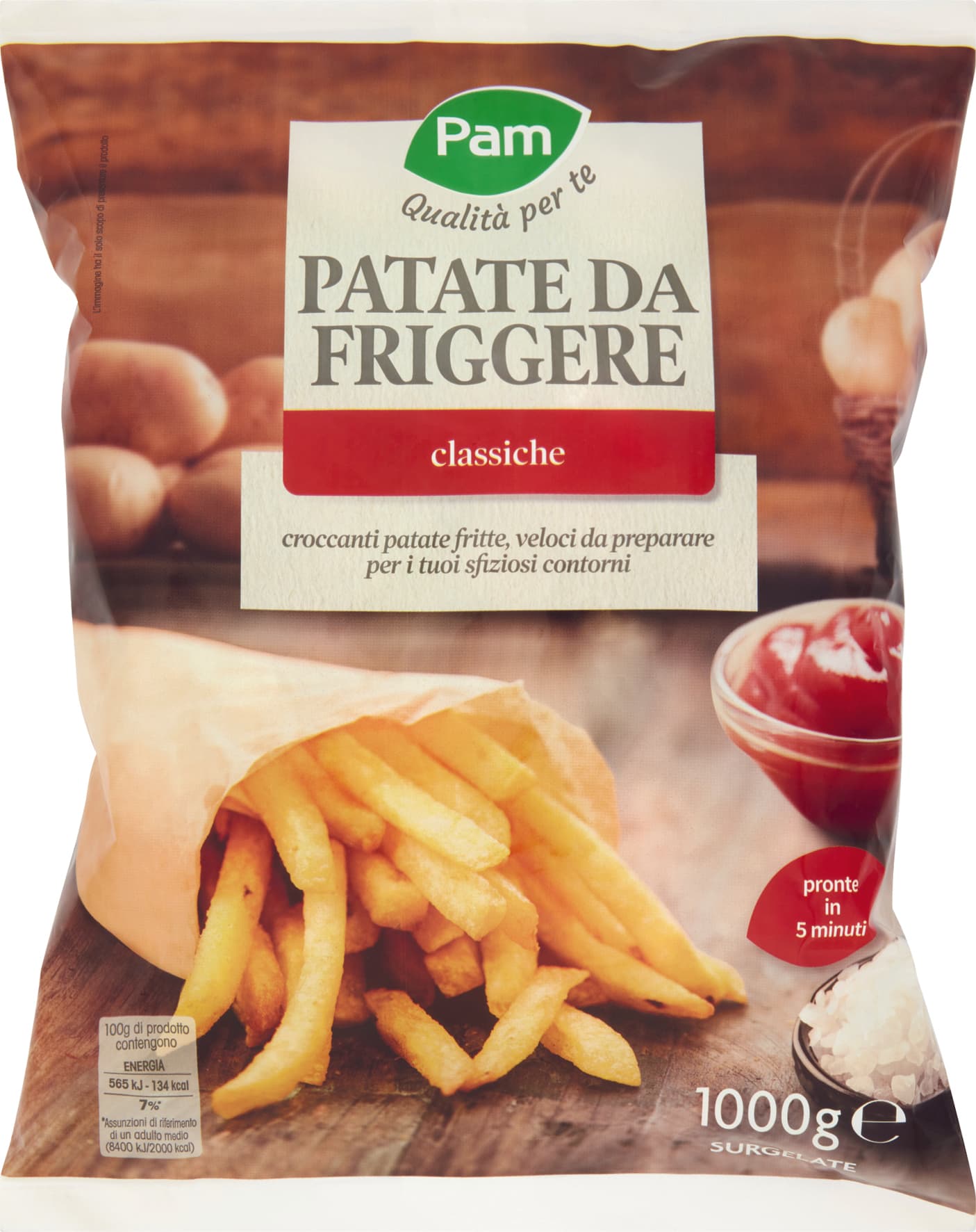 PAM PANORAMA Patate Fritte surgelate 1 kg – immagine 1