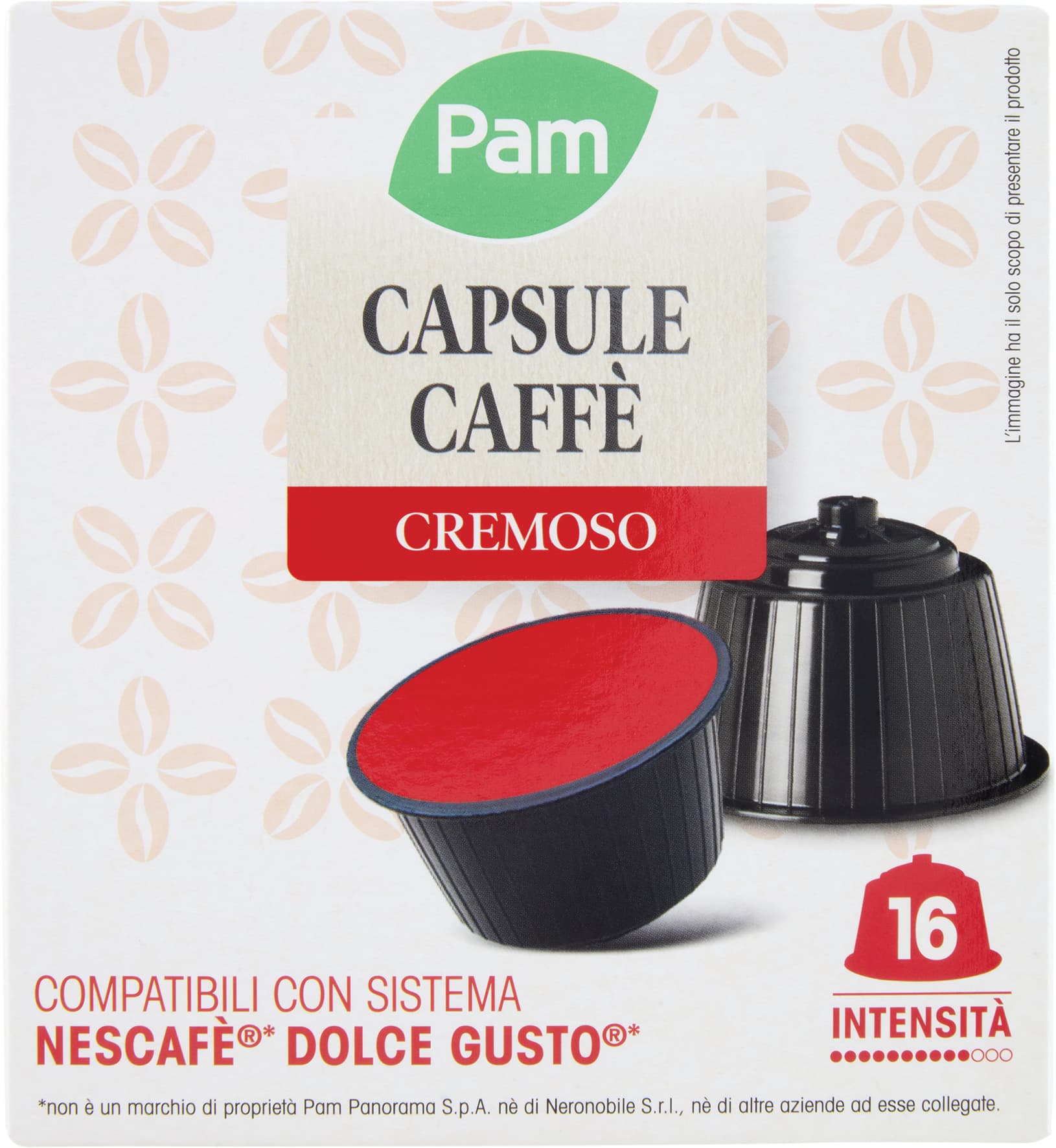 PAM Capsule Caffè Cremoso Compatibili Nescafè* Dolce Gusto* 120g (16x7,5g) – immagine 1