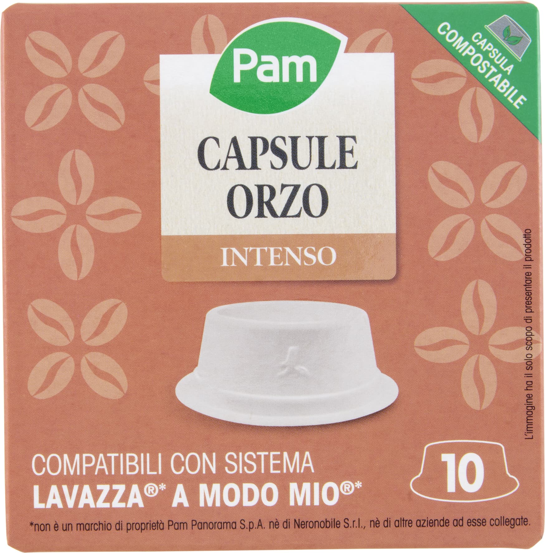 PAM Qualità per te Orzo 10 capsule Compatibili con sistema Lavazza* a Modo Mio* 35g (3,5g x 10) – immagine 1