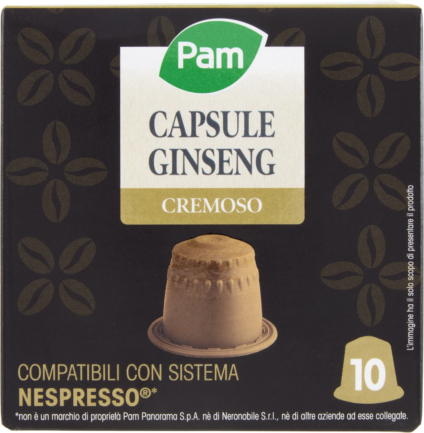 PAM Capsule Ginseng Cremoso Compatibili Nespresso* 43g (10x4,3g) – immagine 1